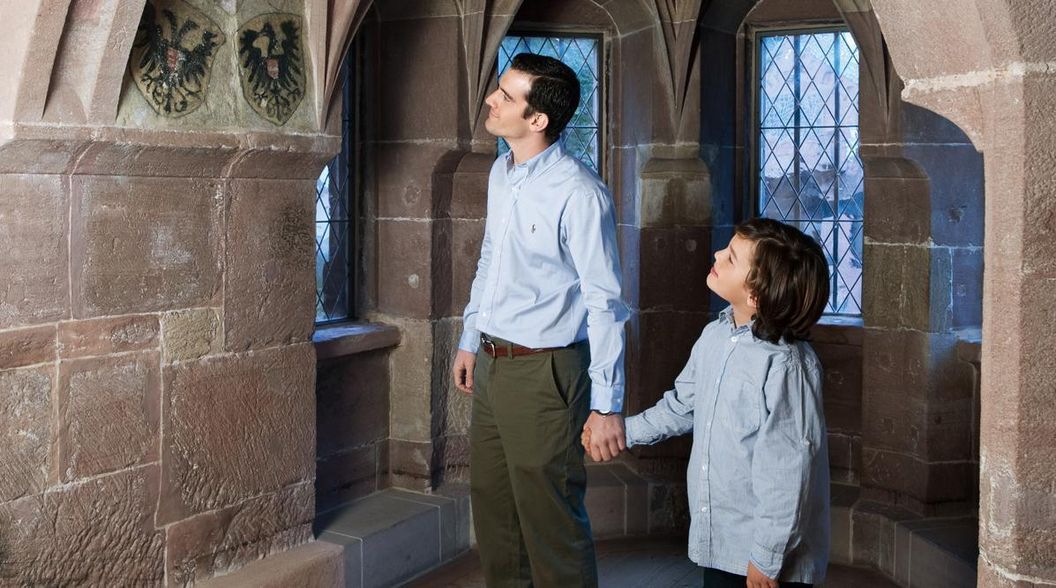 Visitors to Alpirsbach Monastery