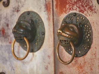 Kloster Alpirsbach, Zwei Löwenköpfe als Türgriffe