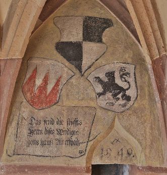 Wappen der Stifterfamilien