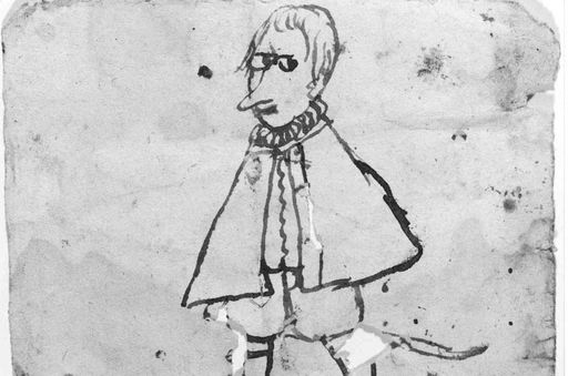 Teacher, caricature by a student at Alpirsbach Monastery