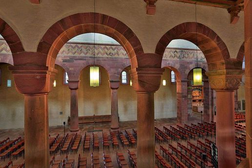 Alpirsbach monastery, arcades in the monastery church