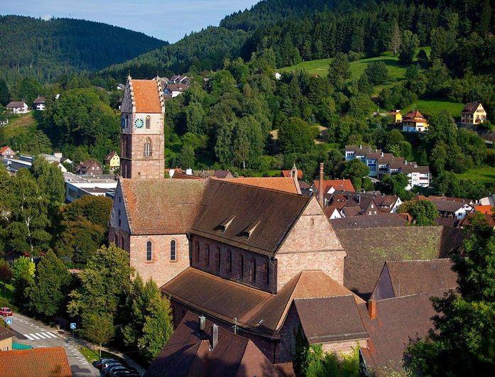 Alpirsbach monastery, vew of the monastery tower