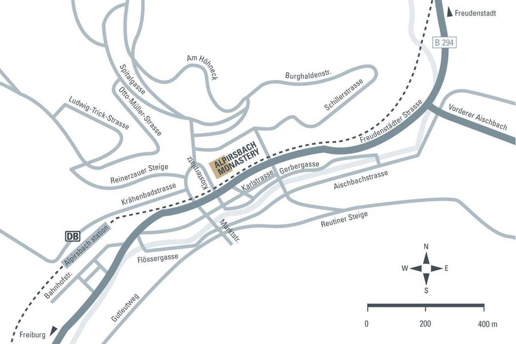 journey description: Alpirsbach Monastery, illustration: Staatliche Schlösser und Gärten Baden-Württemberg, JUNG:Kommunikation