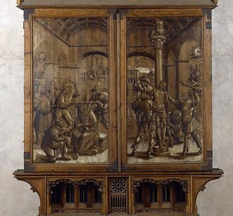 Closed altar of St. Mary at Alpirsbach Monastery