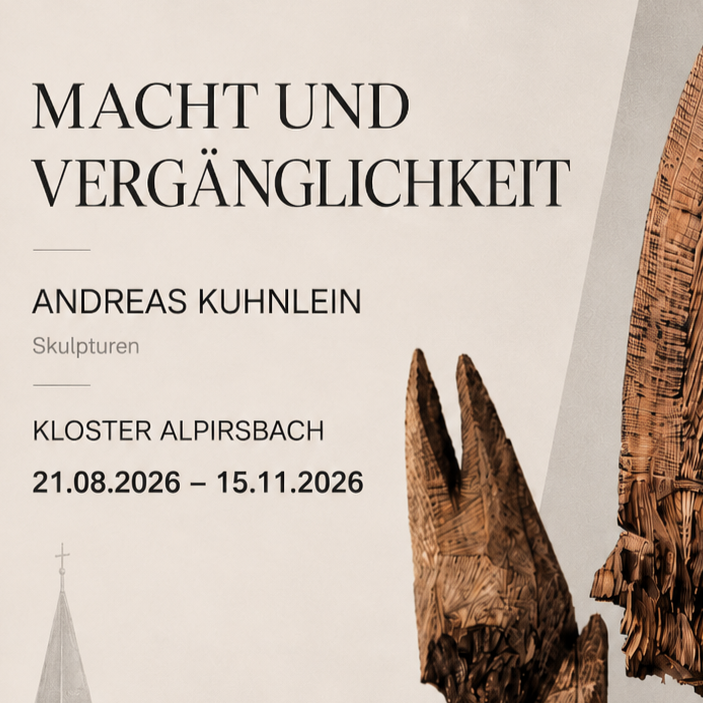 Kloster Alpirsbach, Zuschnitte des Werbeplakats zur Ausstellung von Andreas Kuhnlein