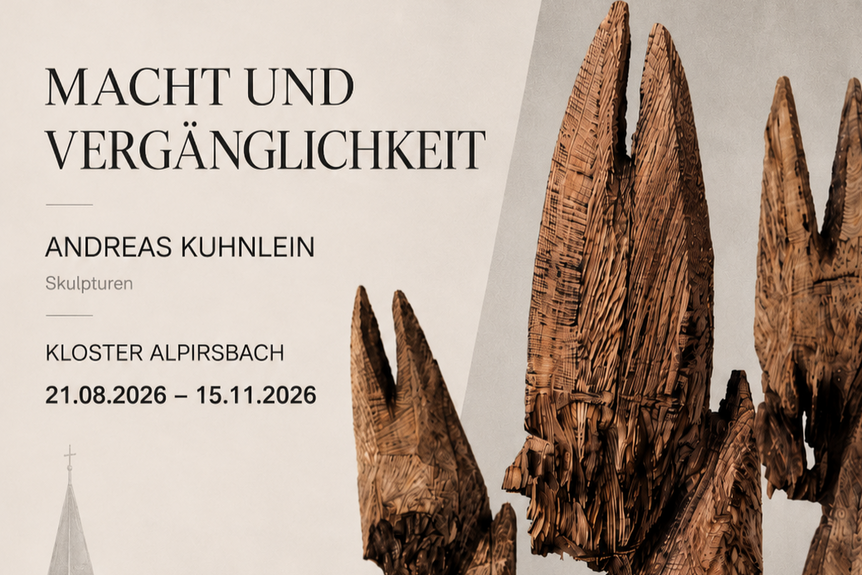 Kloster Alpirsbach, Zuschnitte des Werbeplakats zur Ausstellung von Andreas Kuhnlein