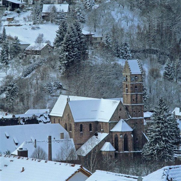 Alpirsbach monastery, View of the monastery in winter
