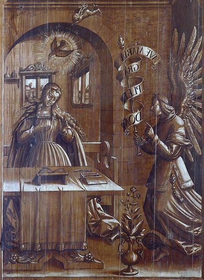 Scene from the altar of St. Mary at Alpirsbach Monastery