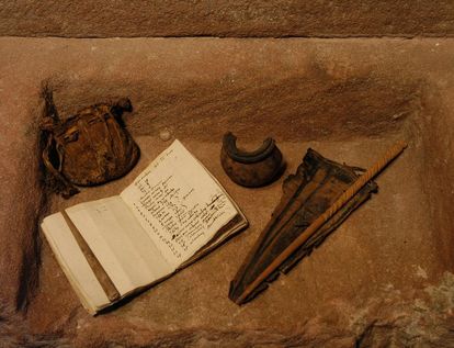 Found items from the monastery school